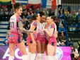 Le pinelle festeggiano un punto (foto di Christian Bosio)