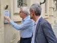 Sgarbi in visita alla mostra di Colombotto Rosso a Palazzo Vittone