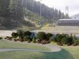 La rappresentazione grafica del nuovo stadio del biathlon e dello skiroll