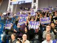 Il tifo che festeggia una murata (foto di Christian Bosio)