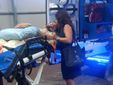 Eleonora Pertusio accoglie Mattia Vignolo appena prima che venga portato all'Ospedale Niguarda di Milano