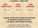 Un dettaglio della targa che verrà posta a Bessè Un dettaglio della targa che verrà posta a Bessè