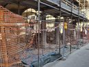 Il cantiere di piazza Ploto dove si è verificato il crollo