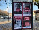 I manifesti contro la violenza di genere in piazza Fontana a Pinerolo I manifesti contro la violenza di genere in piazza Fontana a Pinerolo