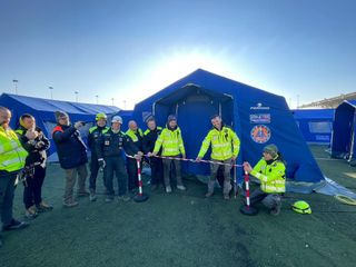 L’inaugurazione dell’ospedale da campo (foto di Sara Zaccaria)