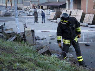 Incidente Bagnolo Piemonte via Bibiana 8 gennaio (foto di Diego Murgioni)