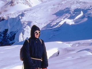 Il vescovo Debernardi da giovane sul Breithorn