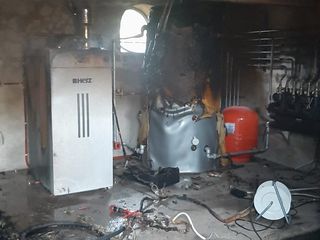 Incendio locale caldaia a Pinerolo