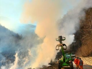 I vigili del fuoco in azione
