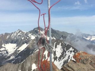 Una delle sue ultime foto dalla cima del Français Pelouxe