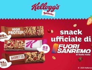 Barrette Kellogg’s snack ufficiale del ‘Fuori Sanremo’ di Radio Italia