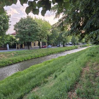 Il Lemina nella zona ospedale a Pinerolo