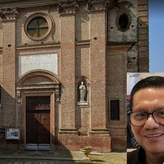 La parrocchia di Osasco e don Cunalema nel riquadro