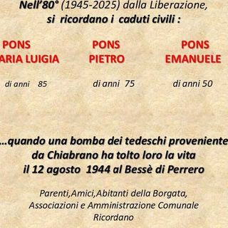 Un dettaglio della targa che verrà posta a Bessè