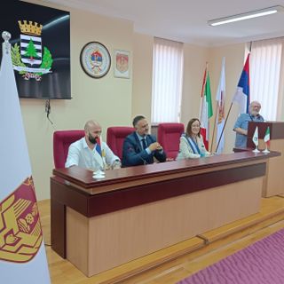 Tiziana Alchera durante la visita a Derventa lo scorso luglio