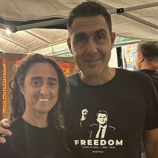 Ileana Ciancio con Roberto Vannacci a Pontida