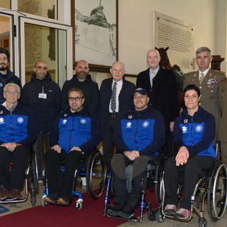 La nazionale di curling paralimpico al Museo della Cavalleria