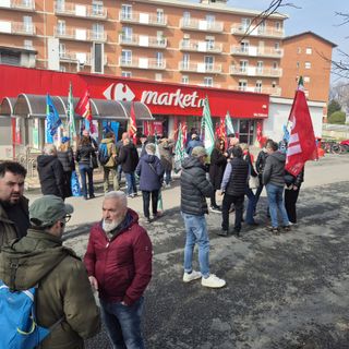 Il presidio di stamattina