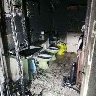 Bibiana incendio bagno