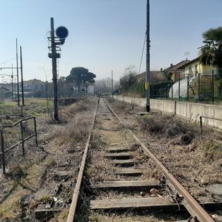 Un tratto della Pinerolo-Torre Pellice a Bricherasio