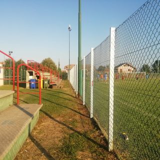 Le tribune del campo da calcio di Bricherasio