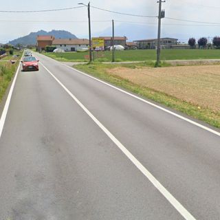 Un tratto della 589 dove si è tenuto uno degli incidenti di ieri