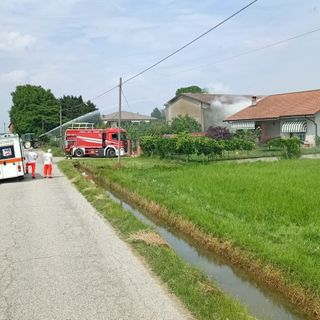 I soccorsi in azione a Cavour