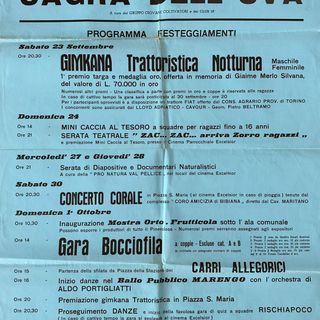 Dalla gimkana trattoristica a San Bernardino: 50 anni di storia attraverso i manifesti delle feste