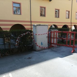 La centralina incendiata
