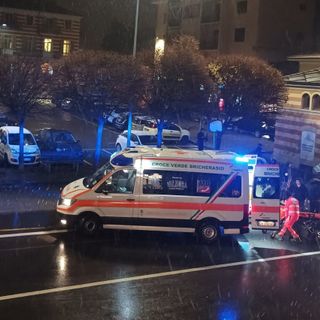 I soccorsi alla donna investita a Luserna San Giovanni