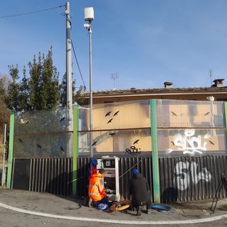 I lavori per il montaggio dei varchi elettronici