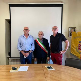 Da sinistra Ezio Bruno, Adriano Miglio e Julien Burel nella presentazione di ieri