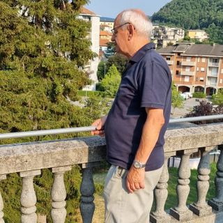 Frascarolo sul balcone di Villa Willy
