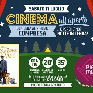 Pian Munè di Paesana: cena e cinema all’aperto sabato 17 luglio