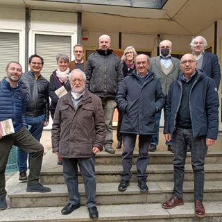 Il nuovo direttivo di Italia Nostra con l'uscente Bonansea e con il presidente dell'assemblea Seglie