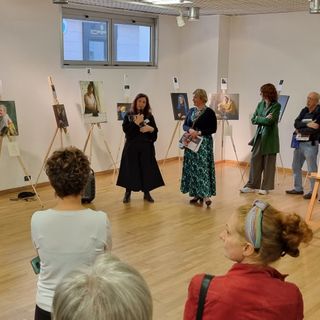 L’inaugurazione della mostra nella Sala Caramba
