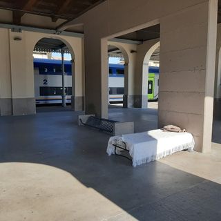 Il letto in stazione a Pinerolo