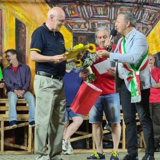 Il professor Losano con il sindaco Favaro