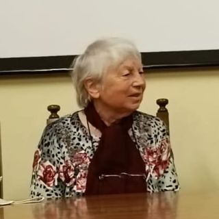 Marta Baret a una presentazione del secondo volume di ‘Gente in guerra’