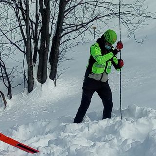 Un’esercitazione del soccorso alpino a Prali