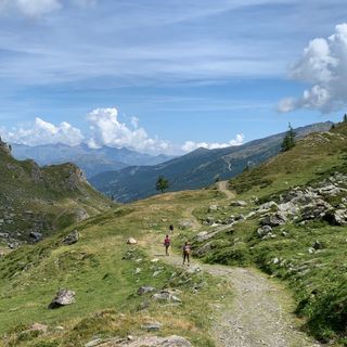 Uno scorcio di Prali, scendendo dal Lago Verde