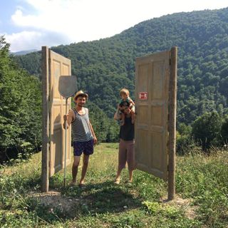 Sergey Balovin con la moglie