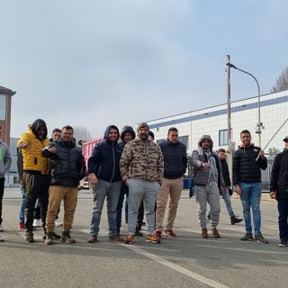 I lavoratori in sciopero