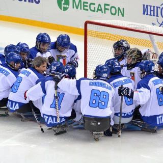 ‘Ciaz’ con la nazionale italiana di Para Ice Hockey