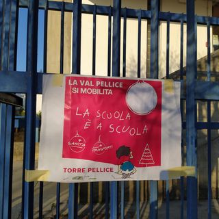 Protesta contro la Dad in Val Pellice