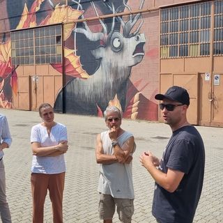 L’inaugurazione con Fabio Petani, a sinistra