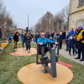 L’inaugurazione del percorso fitness di Vigone