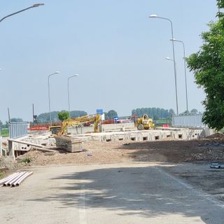 I lavori al ponte sul Lemina a Virle Piemonte