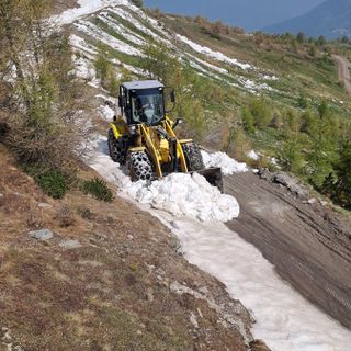 Lavori in corso per la riapertura della sp 173 dell'Assietta