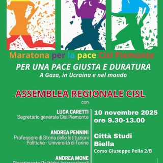 La Maratona per la Pace della Cisl Piemonte